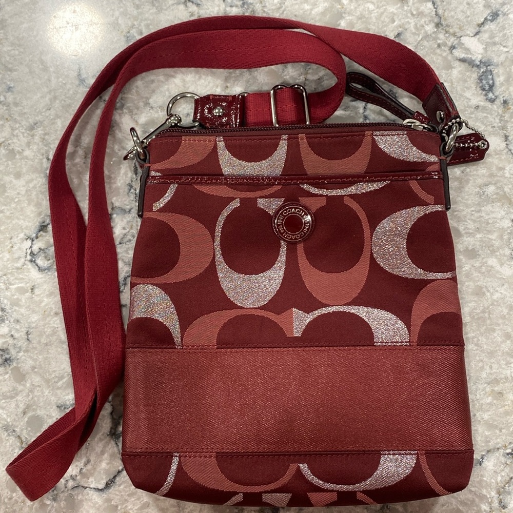 Coach Burgundy Crossbody Purse